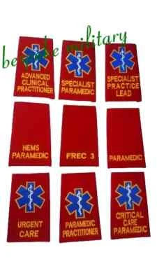 Ambulance / Paramedic / EMT / Responder / First aid / FREC / PTS / RED Epaulette