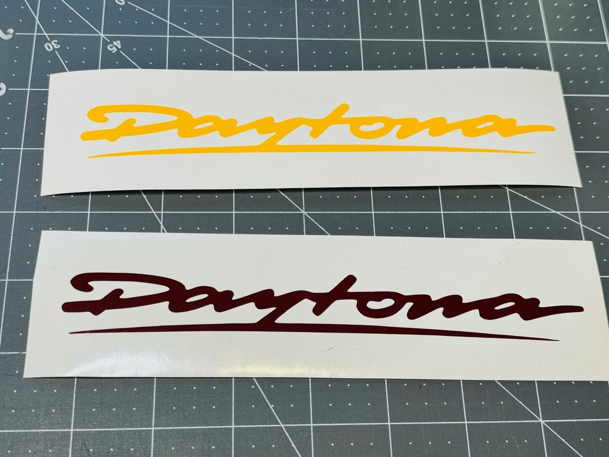 TWO Triumph Daytona Vinyl Decals Many Colors/Sizes DOES NOT FIT