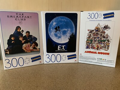 Blockbuster Movie Poster 300pc Puzzles E.T., Animal House, Breakfast Club, NIB