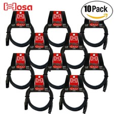 10-PACK Hosa Pro Series 20 AWG 10 FT Rean XLRM to XLRF Microphone Cable HMIC-010