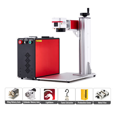 OMTech 20W 30W 60W 80W JPT Mopa M7 Fiber Laser Marking Machine with Accessories