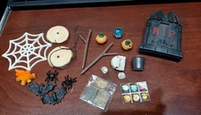 Toyvian Mini Halloween Toys Pcs Halloween Props Decor 23 Piece Dollhouse garden
