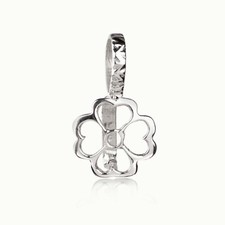 Flower Pendant Pinch Bail, Sterling silver pendant bail, Silver Pinch Bail