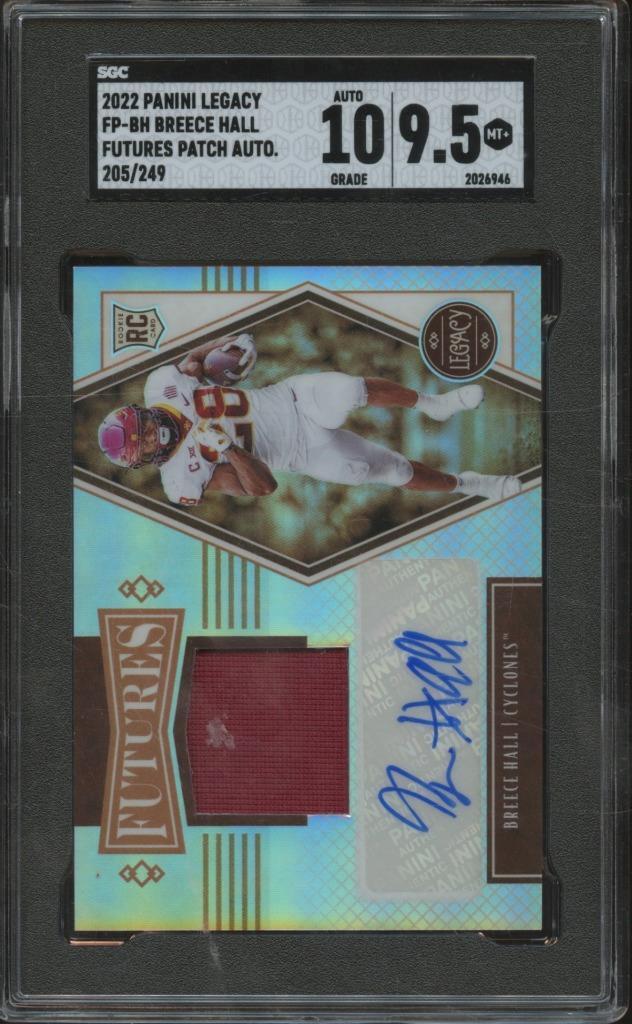 Breece Hall Panini Legacy Futures Patch Autograph #FPBH Ruby