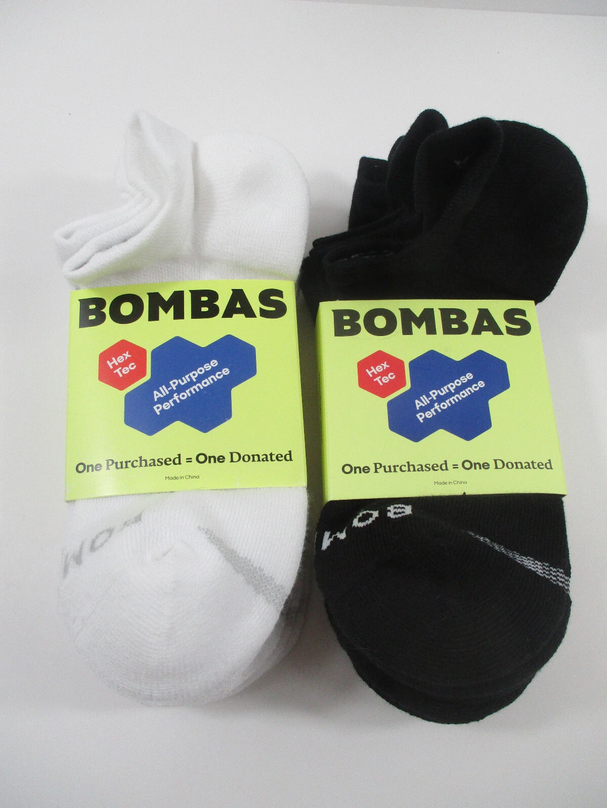 -New Bombas M Midweight Hex Tec 6 Pairs Ankle Socks Sz Women 8-10.5/Men 6-9