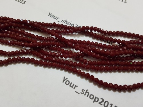 80 Faceted Rondelle Opaque Crystal Glass Loose Beads 4mm Jewellery making art - Picture 44 of 72