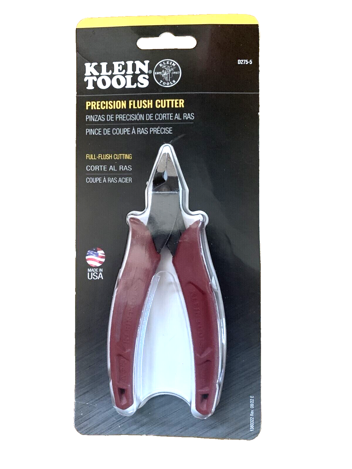 Klein Tools D2755 Pliers Diagonal Cutting Pliers w/ Precision Flush