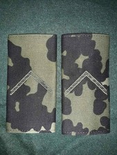 D&auml;nemark: Rangschlaufen: Unteroffiziersanw&auml;rter auf Flecktarn - Gr&uuml;ntarn