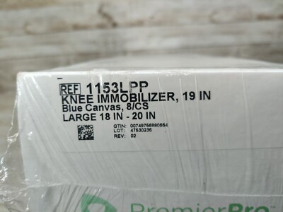 Knee Immobilizer 19 inch Blue Canvas Size: LARGE Premier Pro 1153LPP