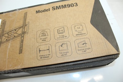 TV Wall Mount Kit Fits 32'' - 70'' Single TV Angle Swivel Tilt Black Powder Coat