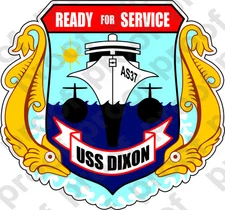 STICKER USN US NAVY AS 37 USS DIXON