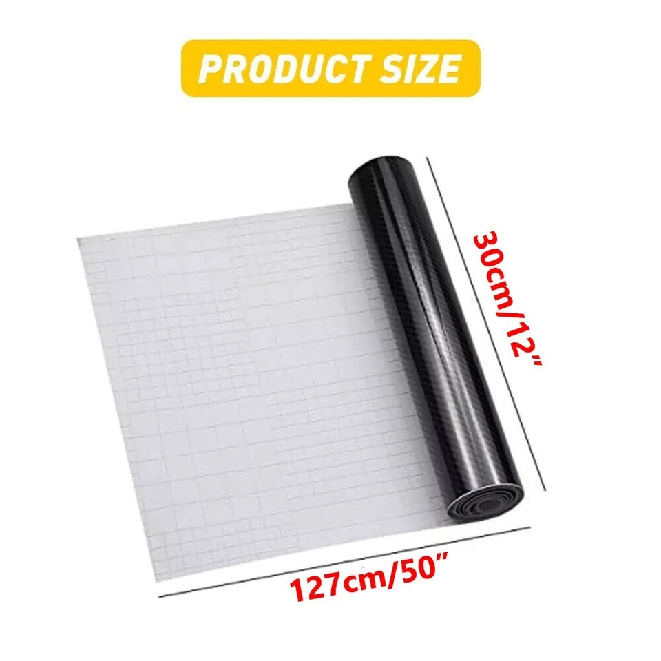Black Carbon Fibre 5ft x1ft Vinyl Wrap Film Sticker for Car Wrap Air Bubble Free - Image 3 of 4