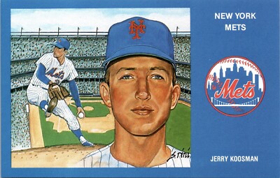 Postcard 1969 New York Mets Pitcher Jerry Koosman MLB 5000 Limited Issue New