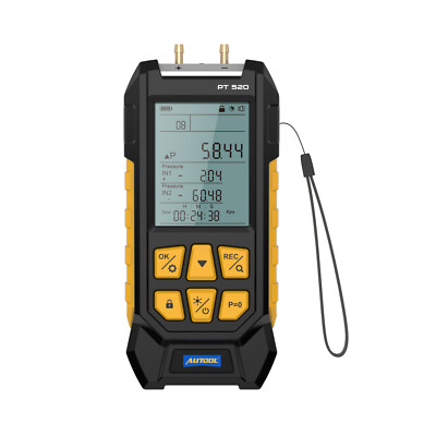 LCD Digital Manometer Gas Differenzdruckmessgerät Tester Luftdruckmesser HVAC