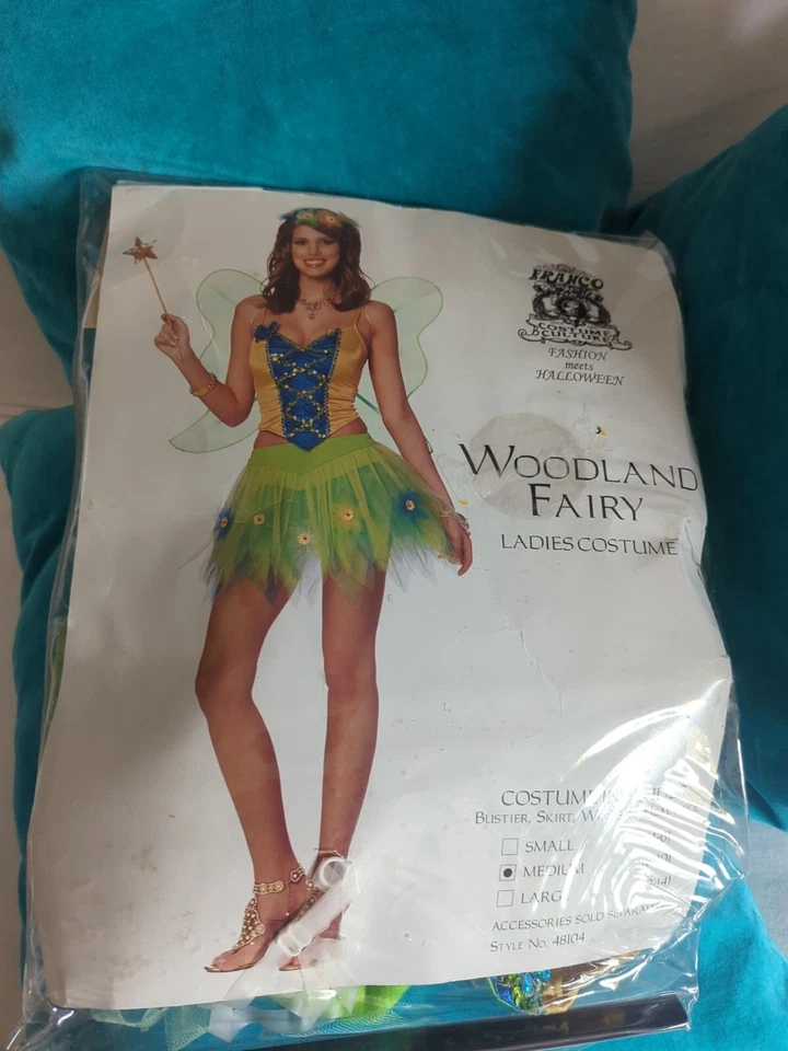 Women's Fairy Costume (Woodland Fairy) w/wings & headpiece, Sz M (8-10)Halloween - Image 4 of 4