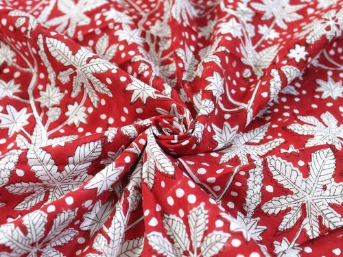 5 Yard Hand Block Printed Cotton Fabric Sewing Craft Floral Dress Making Fabric - Picture 58 of 85