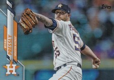 2020 Topps Series 1 Base RARE Rainbow Foil Gold #163 Ryan Pressly - Astros