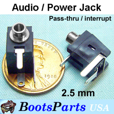 (8) 2.5mm Power / Speaker JACK (3-pin for bypass / battery interrupter circuits)