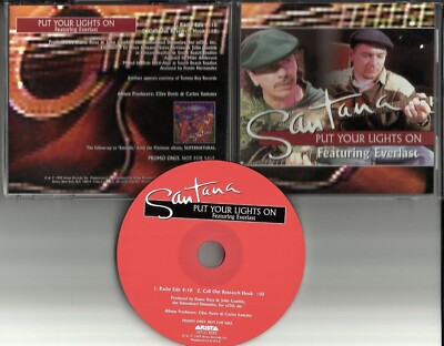 Santana Feat: Everlast  Put Your Lights On (CD, Single Promo) V.G +