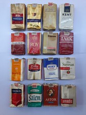 LOTTO D 16 RARI PACCHETTI SIGARETTE ESTERE MORBIDE SOFT VUOTI VINTAGE ANNI 70