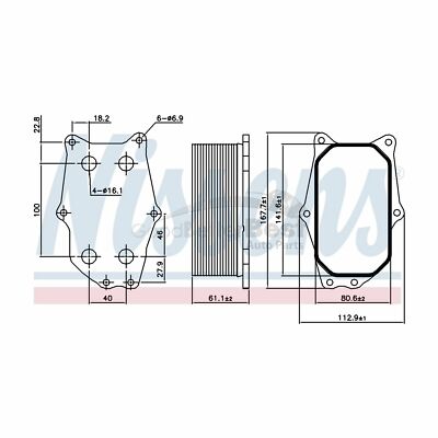 Nissens Engine Oil Cooler 90987 5650362 for Cadillac SAAB for sale