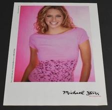 2000 Print Ad Sexy Michael Stars Original Tee Pink Blonde Lady Fashion Art Style