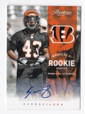 2012 Panini Prestige George Iloka Bengals #225 RC Auto #'ed/899
