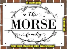 Morse Family Decorative Metal Door or Wall Plaque (Style 1)