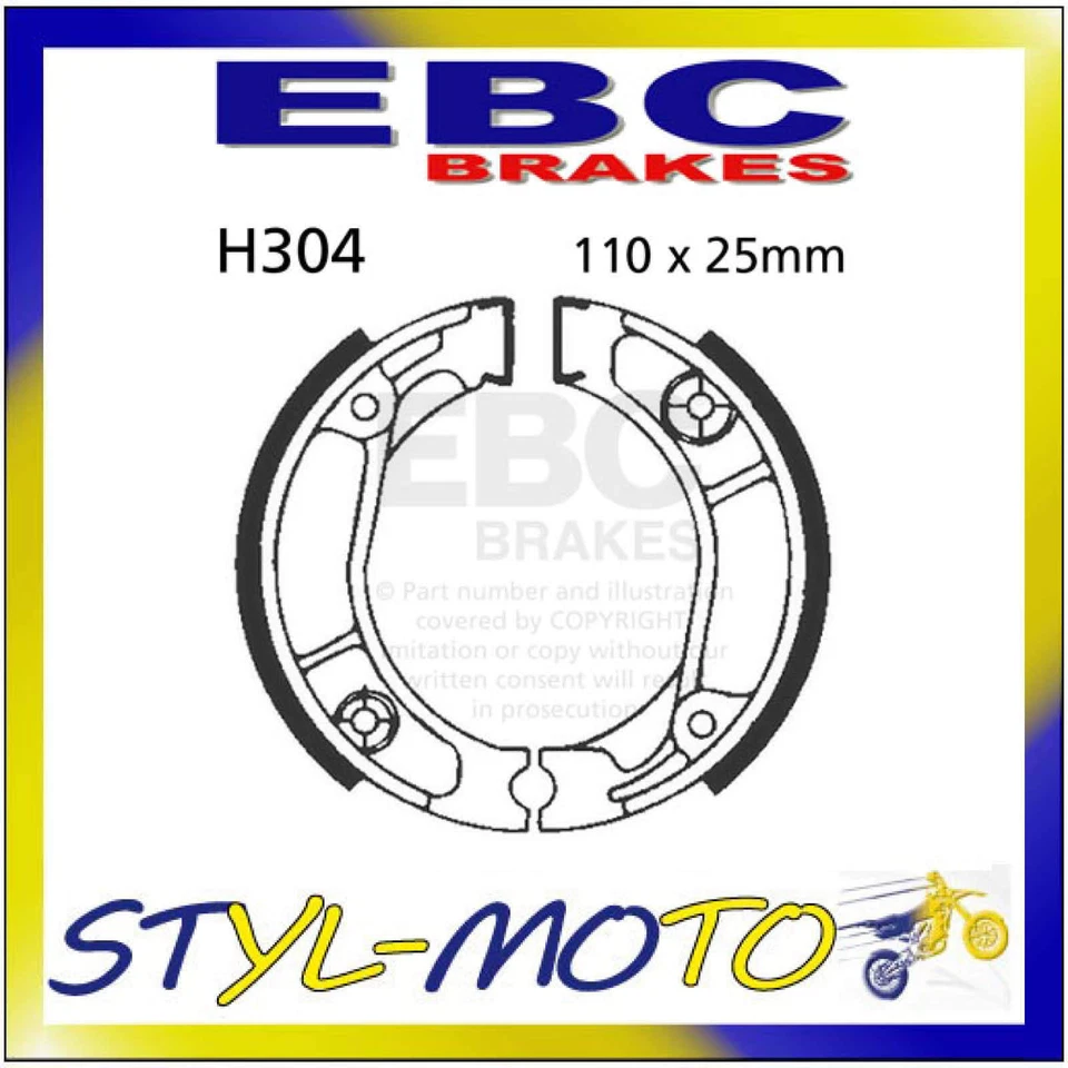 H304 GARNISSEMENTS Antérieurs Gauche EBC HONDA TC 50 GYRO CANOPY 2000-2002