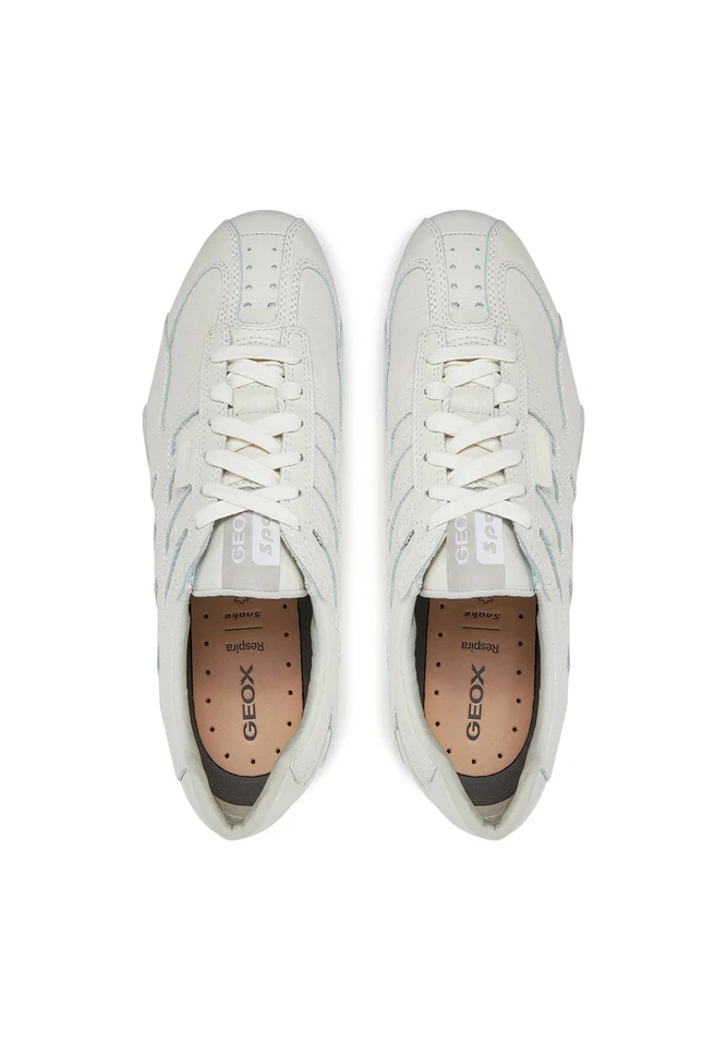 Geox U Snake Original A Hombre Zapatillas Piel U55MNB 00046 C1000 Blanco - Imagen 2 de 4