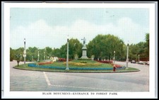 Postcard Blair Monument--entrance To Forest Park   U66
