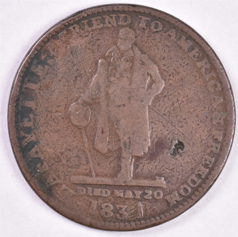 1834 W.P. Haskins / Lafayette - Hard Times Token HT/361 Low 79 
