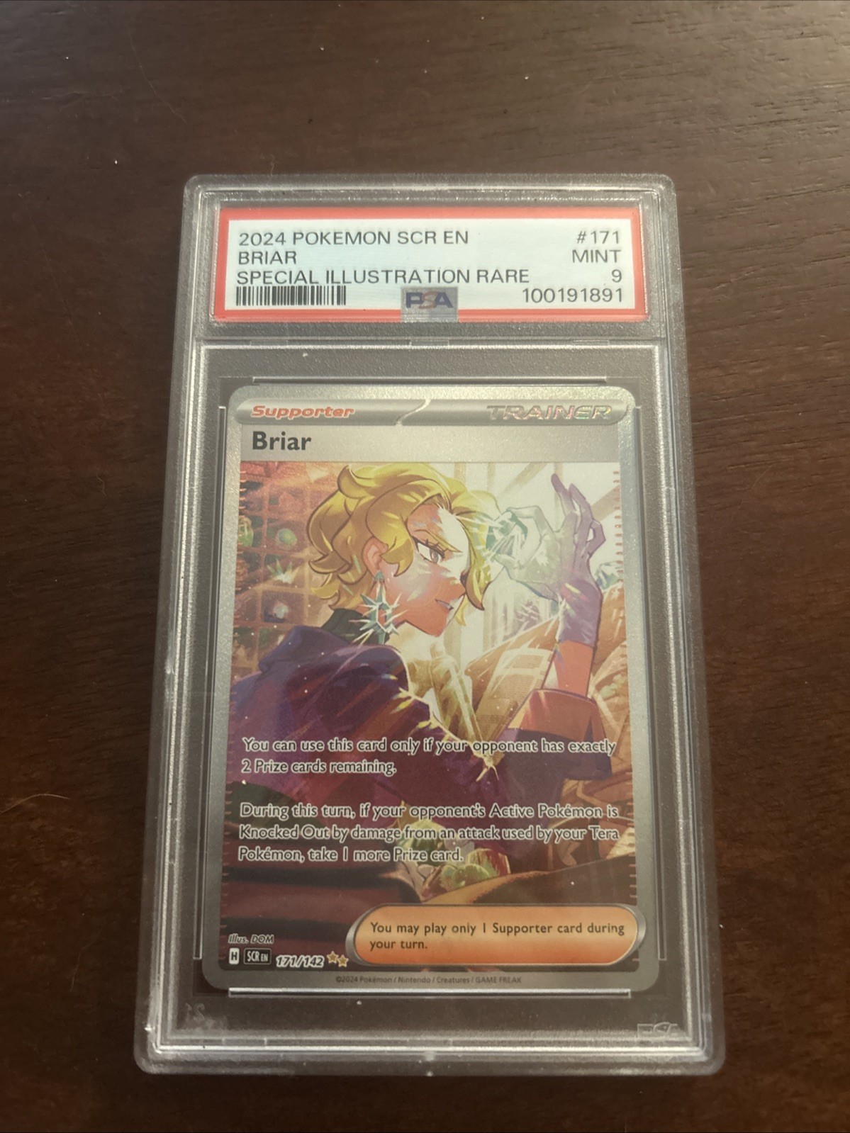Briar Special Illustration Rare Holo Card 171/142 Sv07: Stellar Crown Psa 9