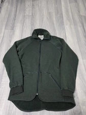 Vtg Helly Hansen Green Flame Resistant Full-Zip Military Fleece Jacket Mens XL 