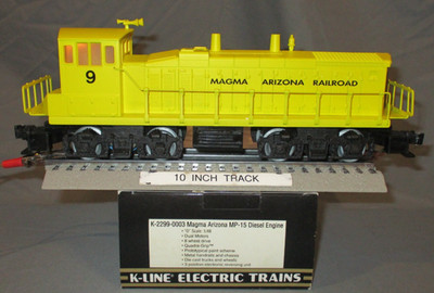 K-Line 2299 Magma Arizona #9 Dual Motor Pwr'd MP-15 Diesel O/027 ga. wks/ Lionel