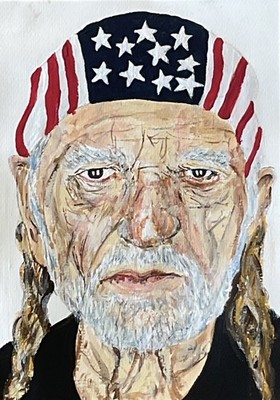 Willie Nelson Portrait Gemälde