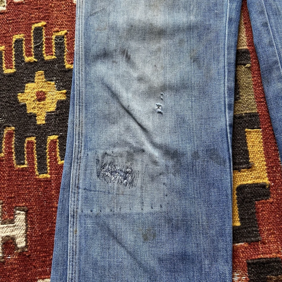 Jeans de mezclilla Wrangler vintage años 70 talla 29x31 - reparados Foto 4 de 4