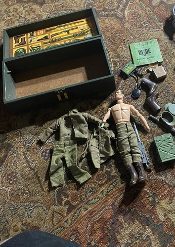 VTG GI Joe Footlocker  With Accessories Etc See Photos