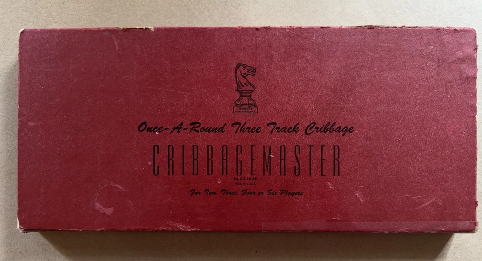 Drueke Cribbagemaster VTG Wood Cribbage Board Model 1950 Once Around 3 Tracks - Image 2 of 4