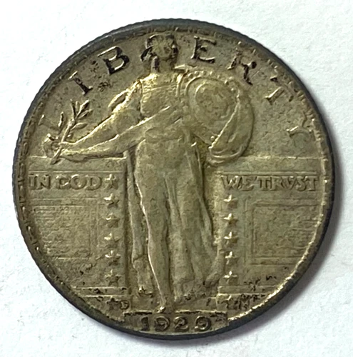 1929 D 25c Standing Liberty Silver Quarter Denver