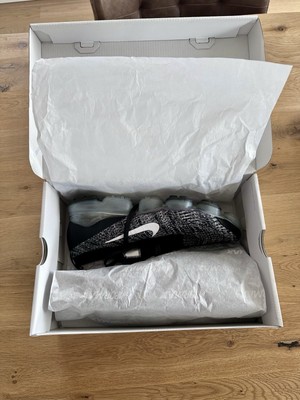 Nike Air VaporMax Flyknit 3 Black/White-Metallic Silver Oreo US 12 EU 46