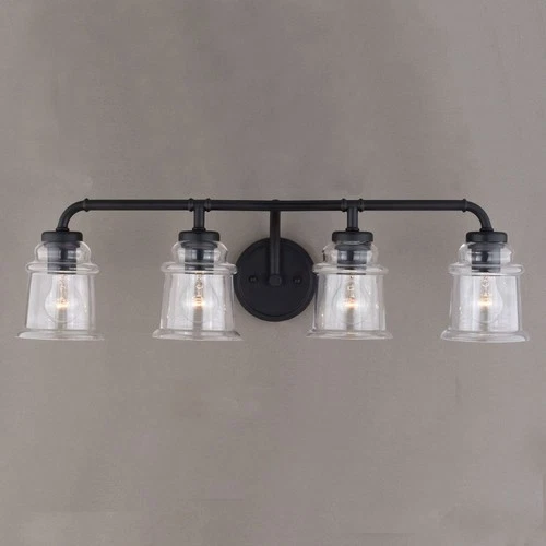 Toledo 4-Light Bathroom Light in Industrial and Jar Style 8.25 Inches Tall and - Picture 7 of 10