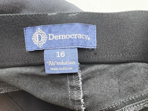 Democracy Ab Technology Comfort Pants Women Size 16 Charcoal Stretch Inseam 28 - Picture 14 of 20