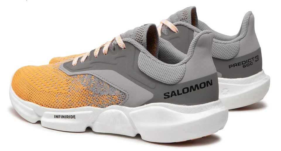 Zapatos para correr Salomon™ 11,5 M PREDICT SOC3™ para hombre en naranja brillante/tono tranquilo Foto 3 de 4