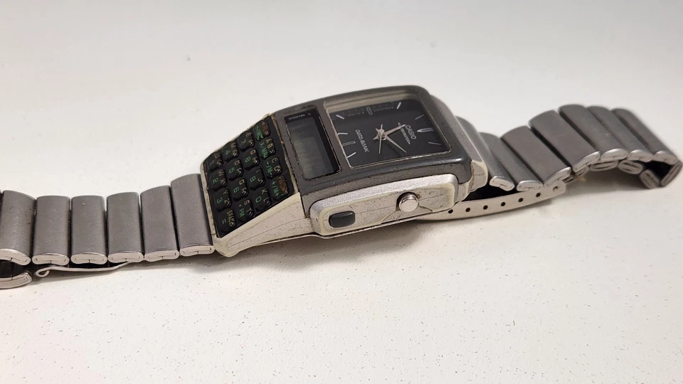 VINTAGE CASIO ANA DIGI DATA BANK CALCULATOR WATCH ABC-30 MADE IN KOREA - Image 3 of 4