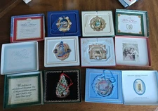 LOT The White House Historical Association Christmas Ornaments 2004 - 2009 Boxed