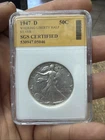 1947-D 50¢ Walking Liberty Half Silver SGC Certified Coin