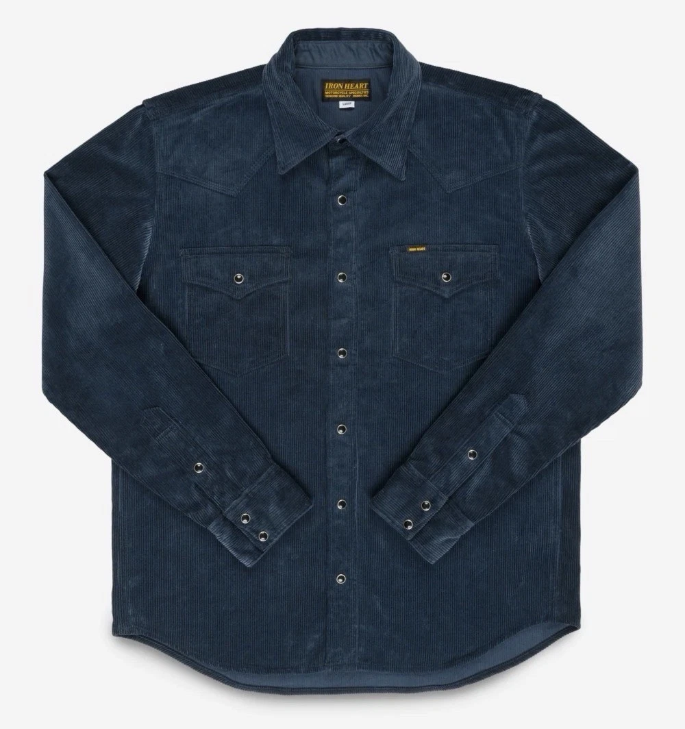 Iron Heart Long Sleeve Button-Up Casual Button-Down Shirts for Men