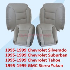 Fits 95-99 Chevy Tahoe Driver Passenger Bottom Top Leather Seat Cover Gray Fits 95-99 Chevy Tahoe Driver Passenger Bottom Top Leather Seat Cover Gray
