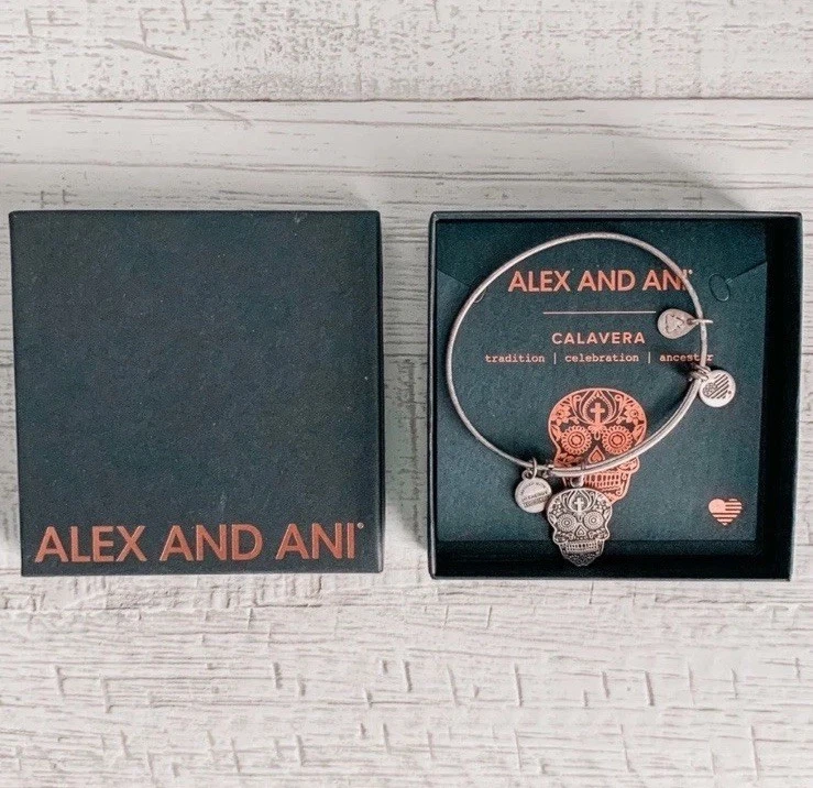 Brazalete Brazalete Plata Alex & Ani Calavera Charm Foto 3 de 4